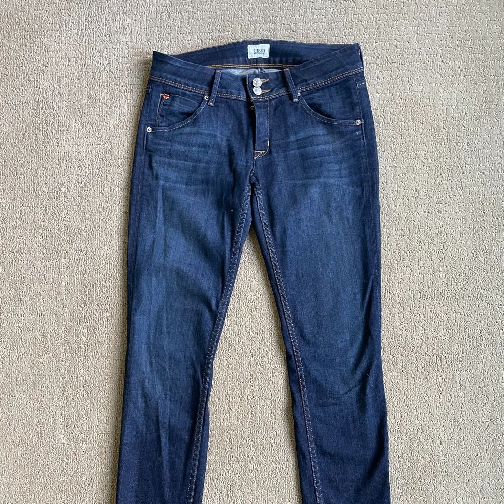 Low-Rise Hudson Skinny Jeans Medium Wash - Size 27